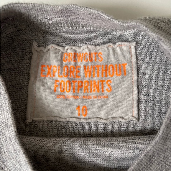J. Crew Crewcuts Kids’ Grey Lightweight Nautical Sweatshirt with Anchor - Picture 7 of 9